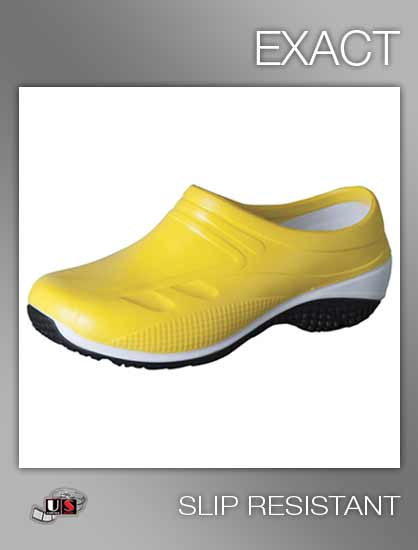 Slip Resistant Injected Closed Back Clog - Neon Yellow - Click Image to Close