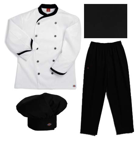 Dickies Executive Chef Coat - Black - Click Image to Close