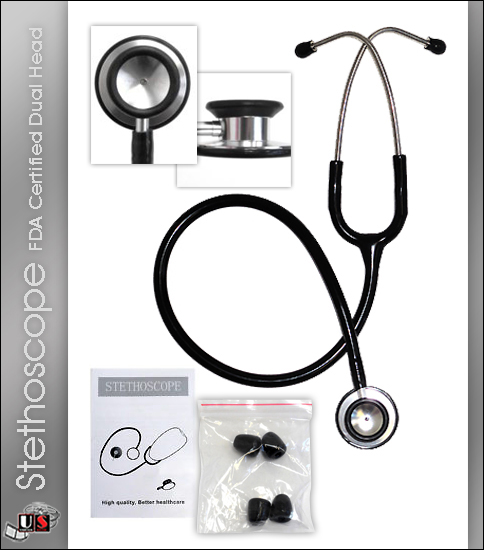 Natural Uniforms FDA Certified Dual Head Stethoscope - Click Image to Close