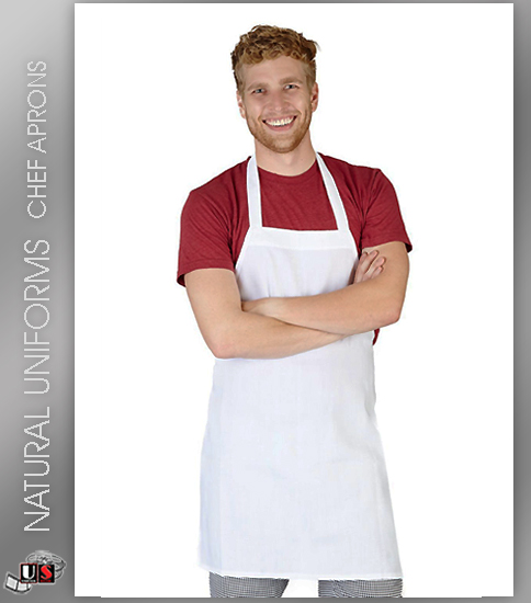 Natural Uniforms Commercial Waist Apron-Multi-Pockets-White - Click Image to Close