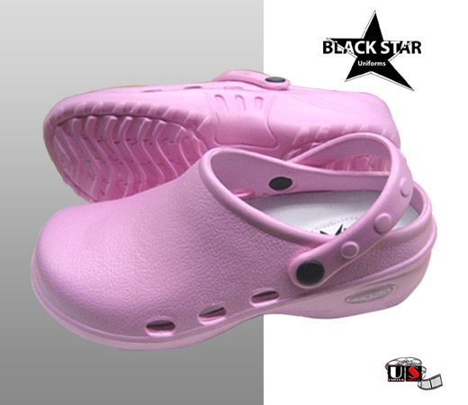 Ladies BlackStar A1 Ultralite Comfort Clogs - Pink - Click Image to Close