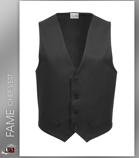 FAME Chef Long Male Fitted Vest - Click Image to Close