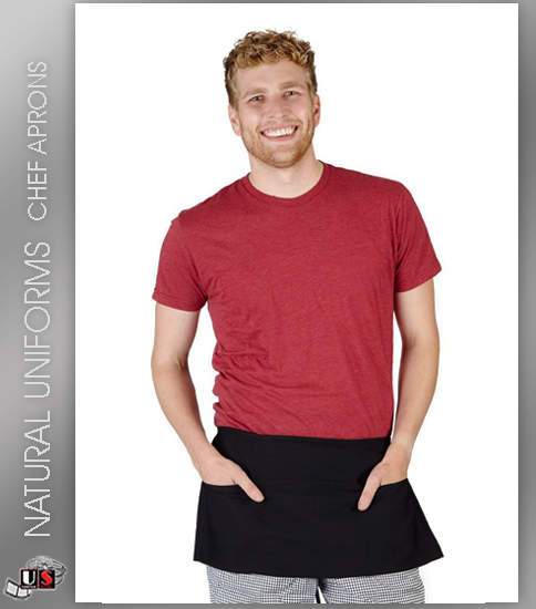 Natural Uniforms Commercial Waist Apron-Multi-Pockets-Black - Click Image to Close