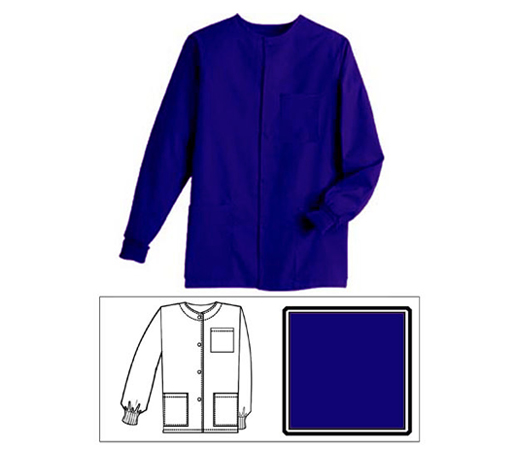 Royal Blue Solid Unisex Warm-Up Jacket - Click Image to Close