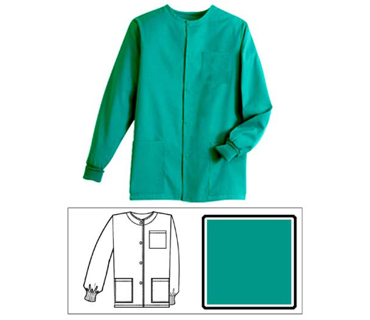 Teal Solid Unisex Warm-Up Jacket - Click Image to Close