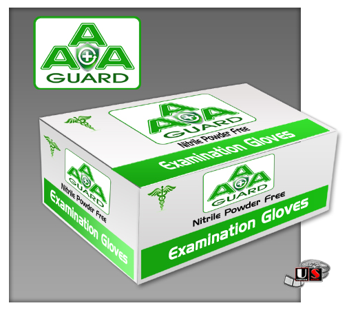 AAAGuard Stretch Nitrile Powder Free Examination Gloves - Click Image to Close