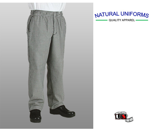 Natural Uniforms Chef Revival Houndstooth Chef Cook Pants - Click Image to Close