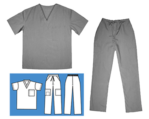 Cargo Pant & Scrub Top - Grey - Click Image to Close