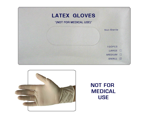 Latex Gloves - Not For Medical Use - Click Image to Close