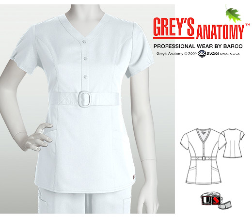 Grey's Anatomy ArcLux 2 Pocket Mock Placket - Click Image to Close