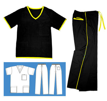 Contrast Trim Set - Black & Yellow - Click Image to Close