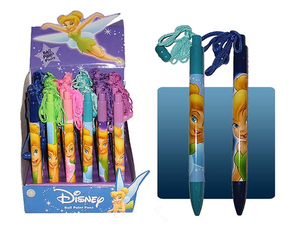 Disney Tinkebell Retractable Pen in 6 Assortment - Click Image to Close